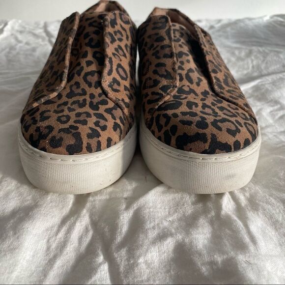 J/SLIDES Leopard Laceless Slip On Flatform Sneaker Size 9 - Picture 4 of 10